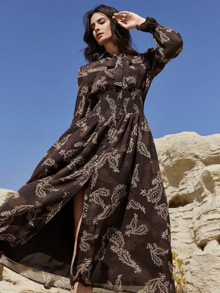 Rochie maxi SHEIN, maro