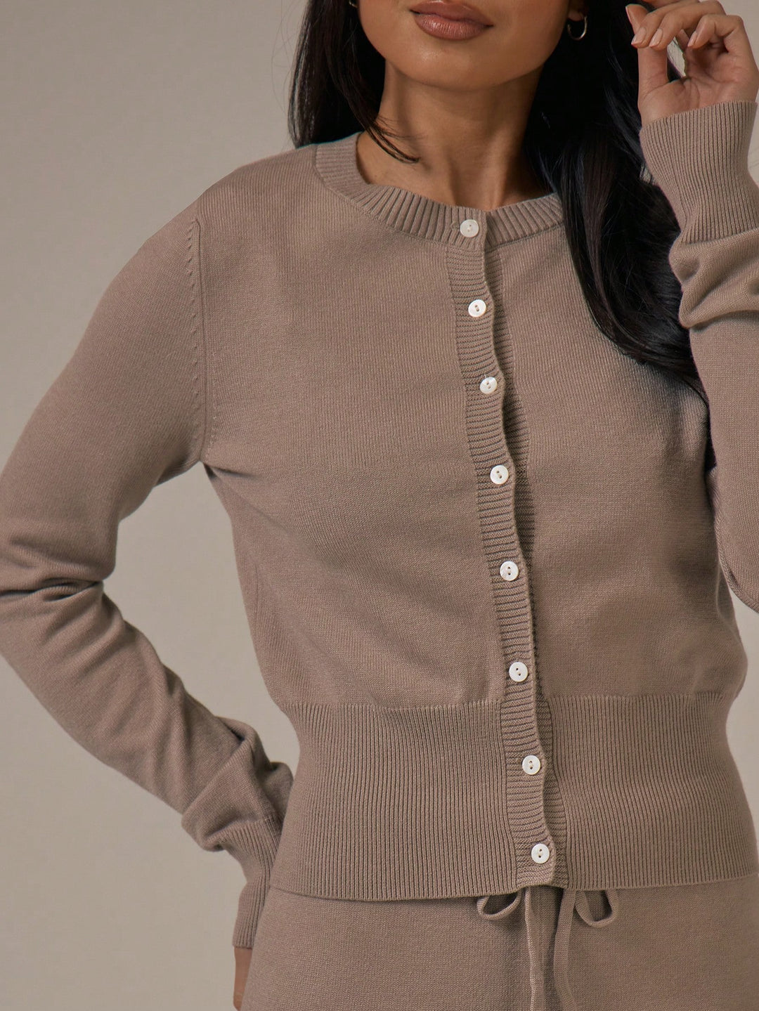 Cardigan SHEIN, kaki