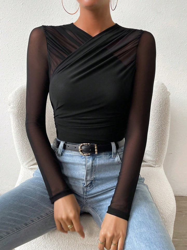 Top SHEIN, negru