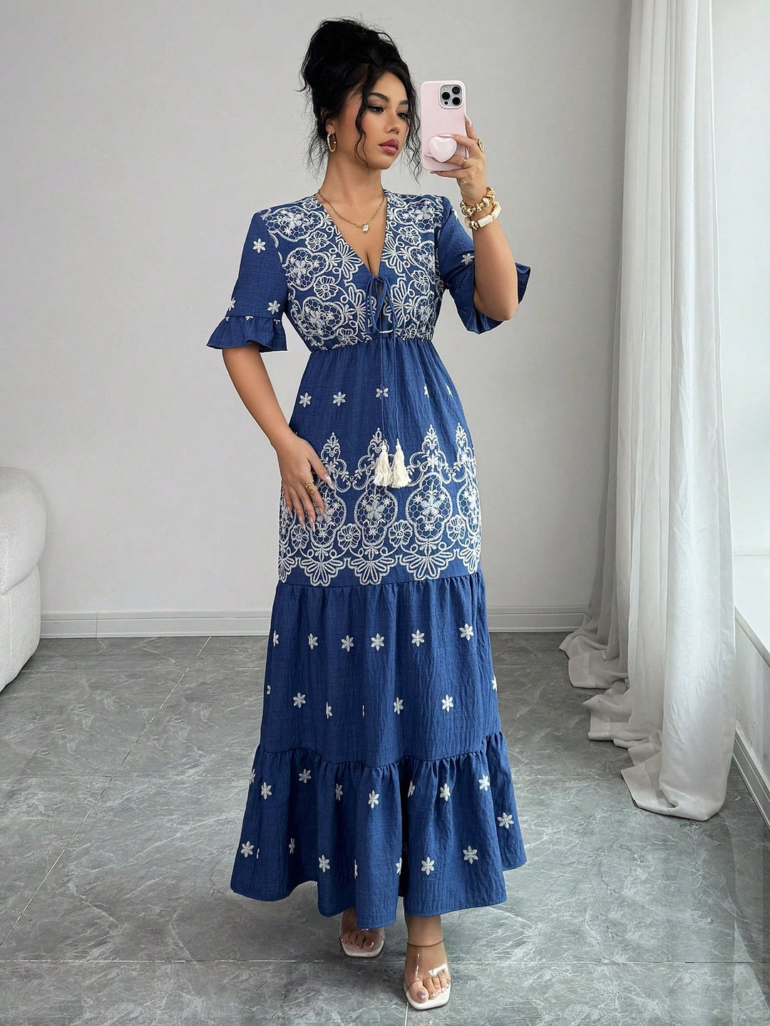Rochie maxi SHEIN, albastru