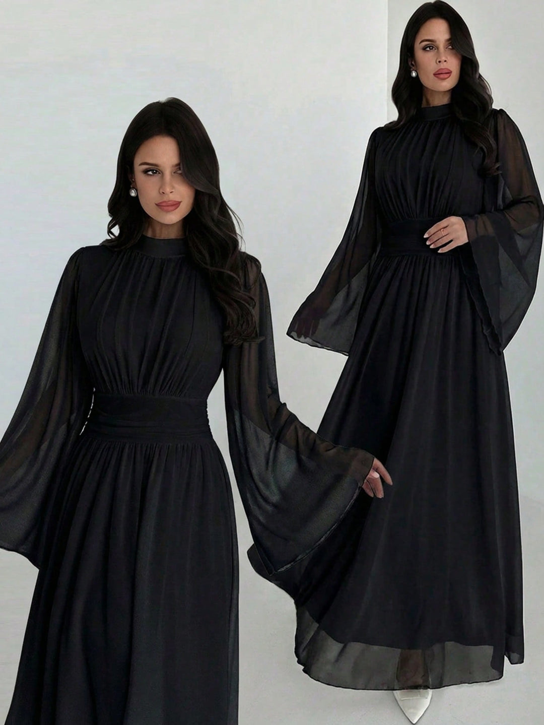 SHEIN maxi ruha, fekete