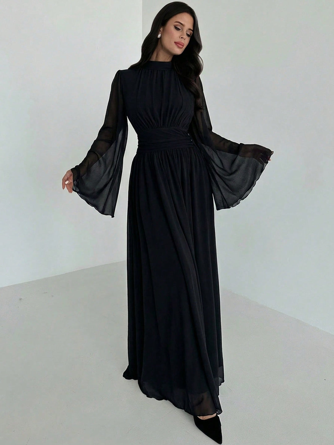 SHEIN maxi ruha, fekete