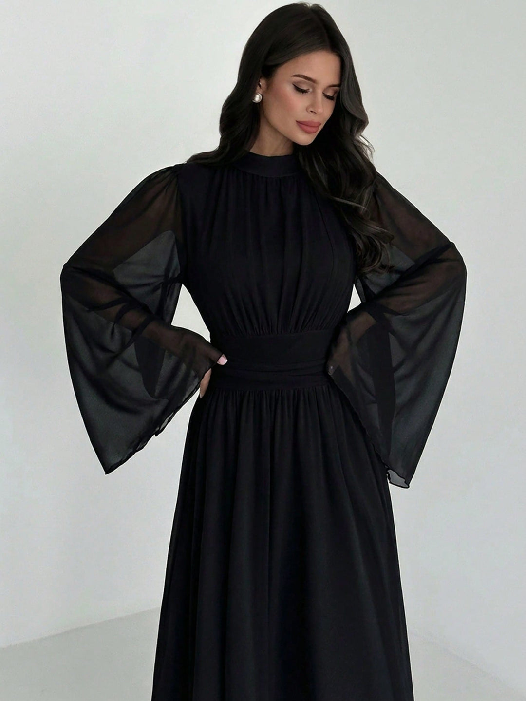 SHEIN maxi ruha, fekete