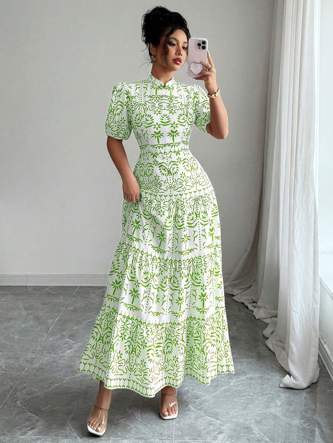 SHEIN maxi ruha, zöld