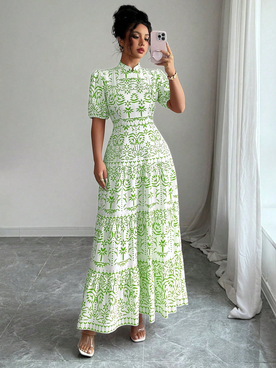 SHEIN maxi ruha, zöld