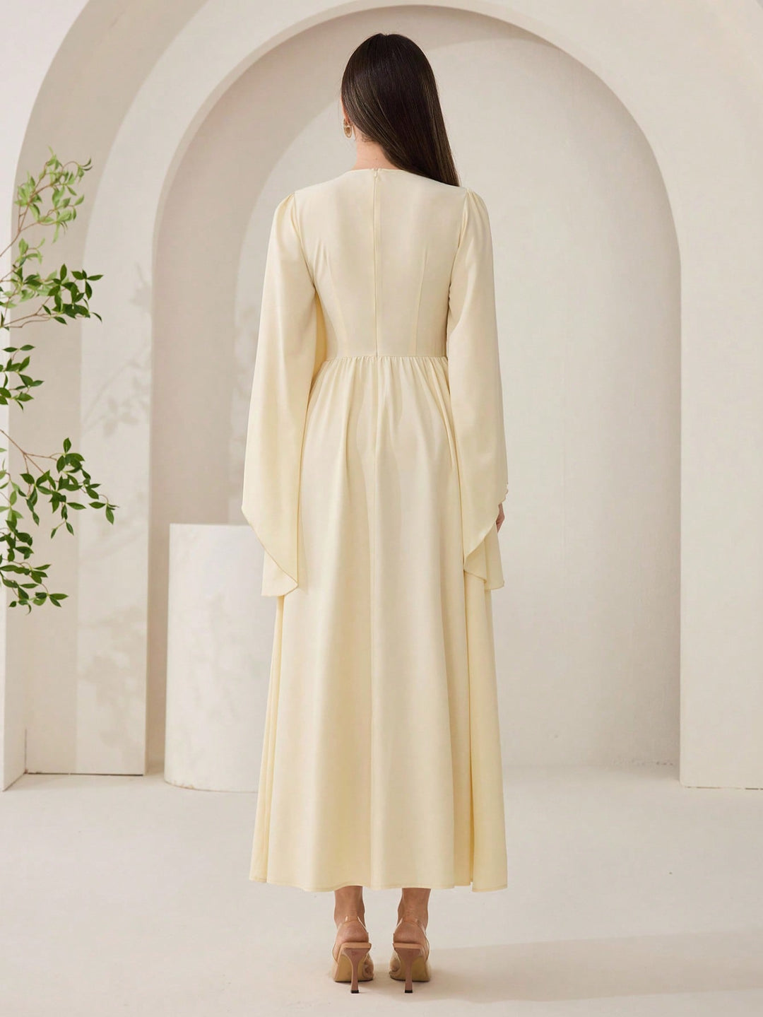 SHEIN maxi ruha, sárga