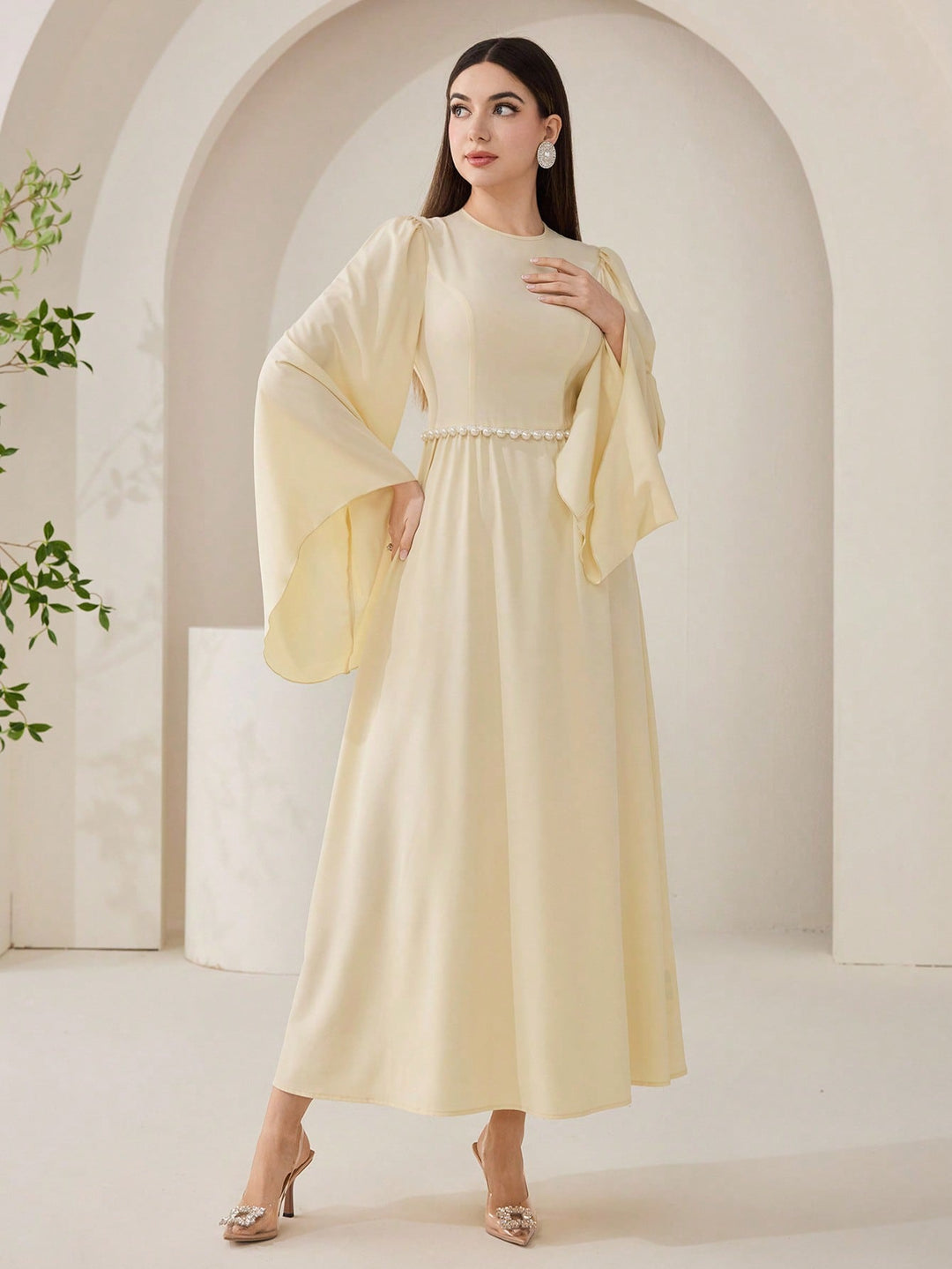 SHEIN maxi ruha, sárga