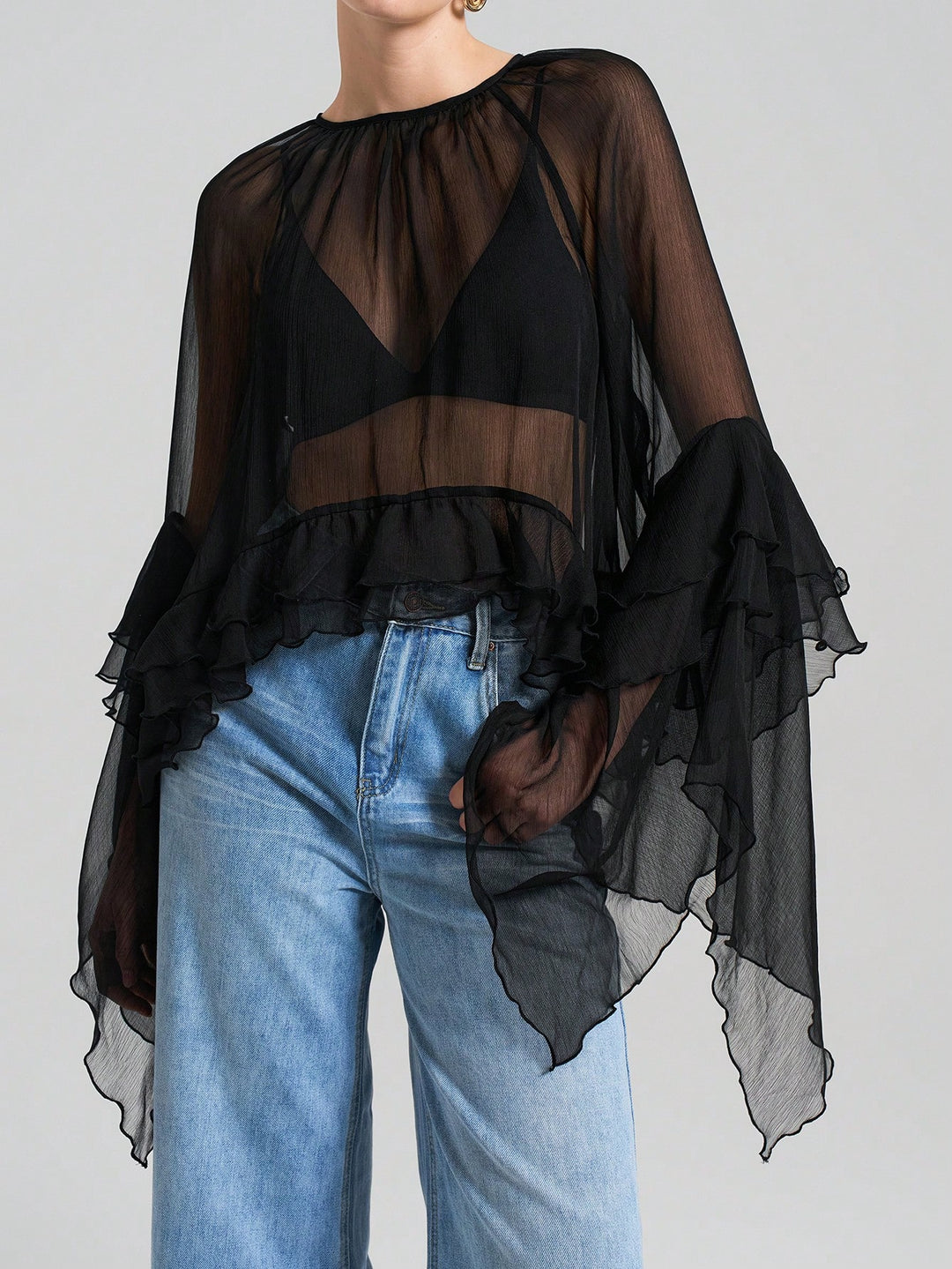 Top SHEIN, negru