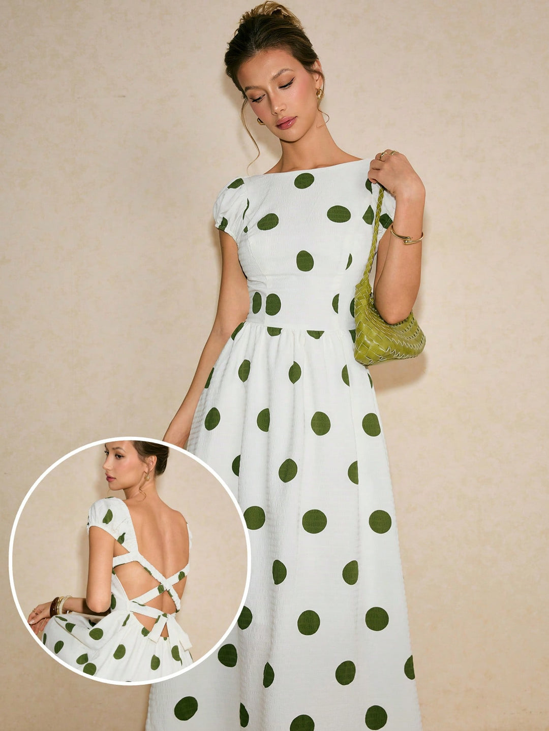 Rochie maxi SHEIN, verde