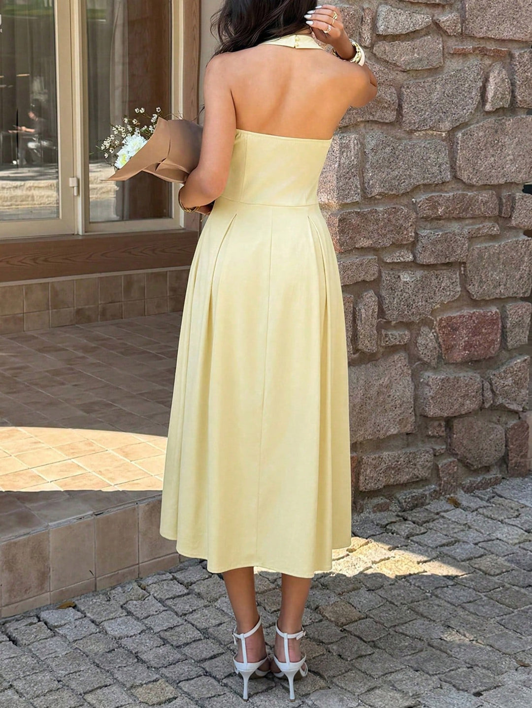 Rochie midi SHEIN, galben