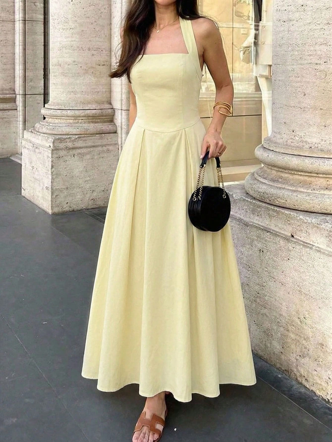 Rochie midi SHEIN, galben