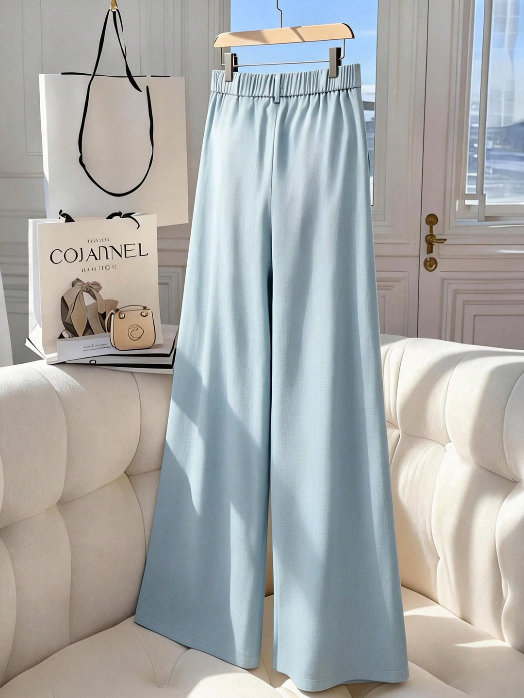 Pantalon de costum SHEIN, albastru