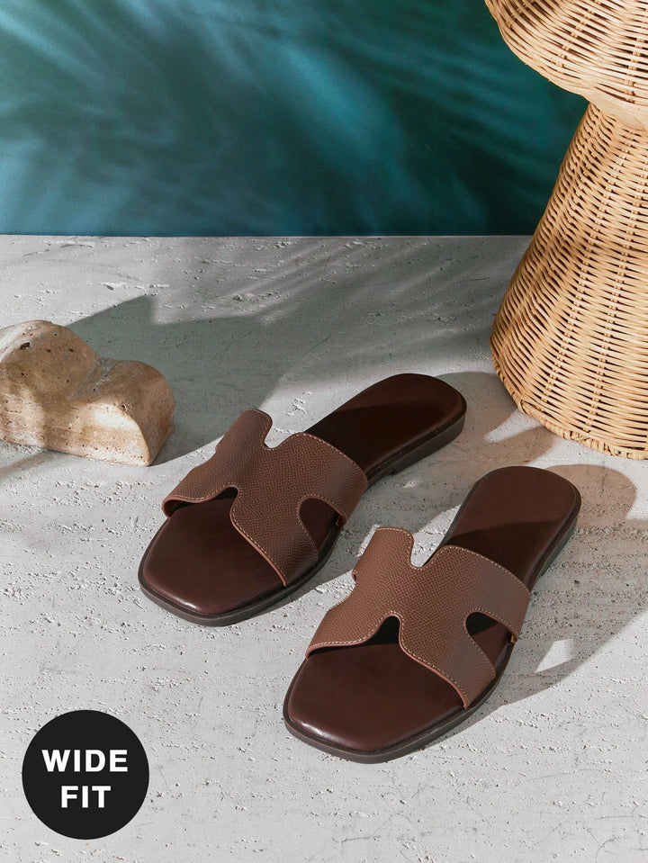 SHEIN papucs, barna