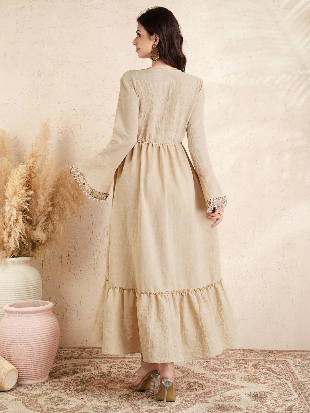 Rochie maxi SHEIN, bej