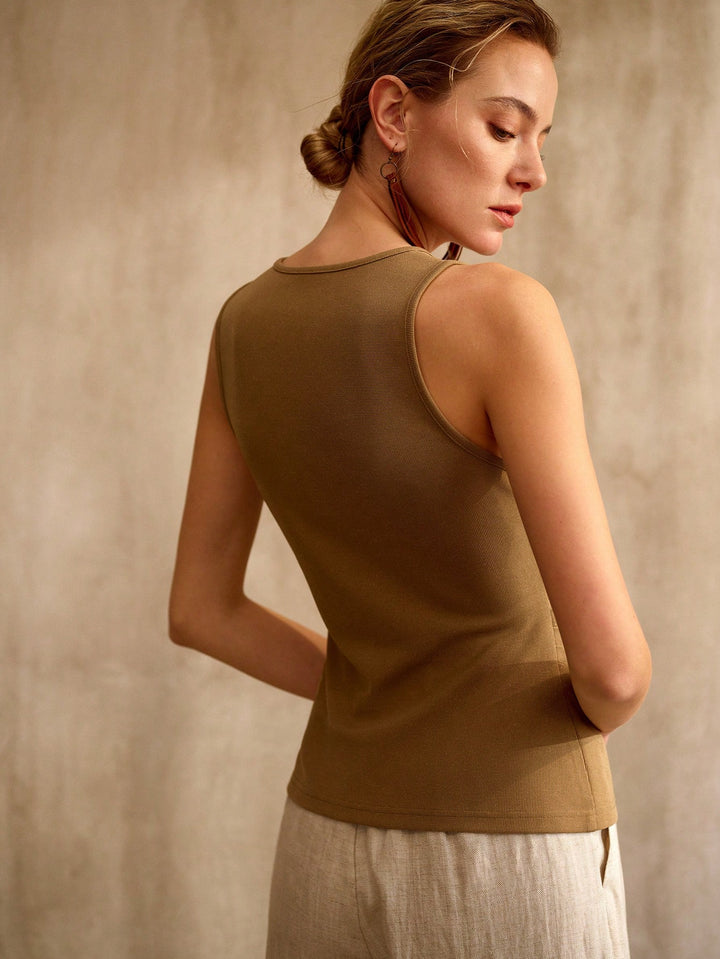 SHEIN trikó, khaki
