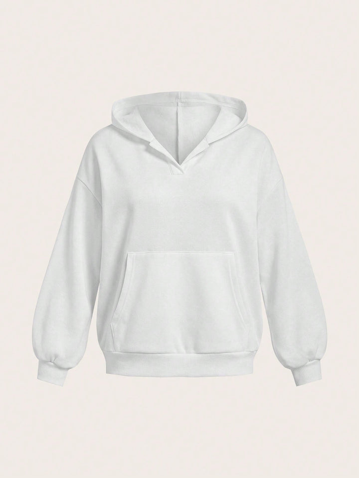 SHEIN kapucnis pulóver, fehér