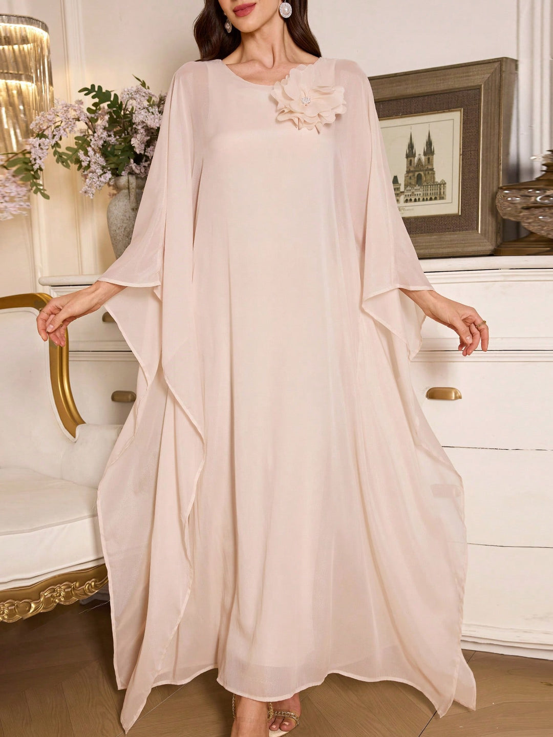 SHEIN Maxi Dress, Beige