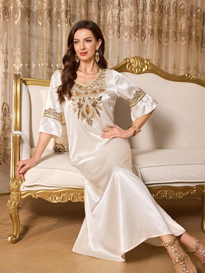 Rochie maxi SHEIN, bej