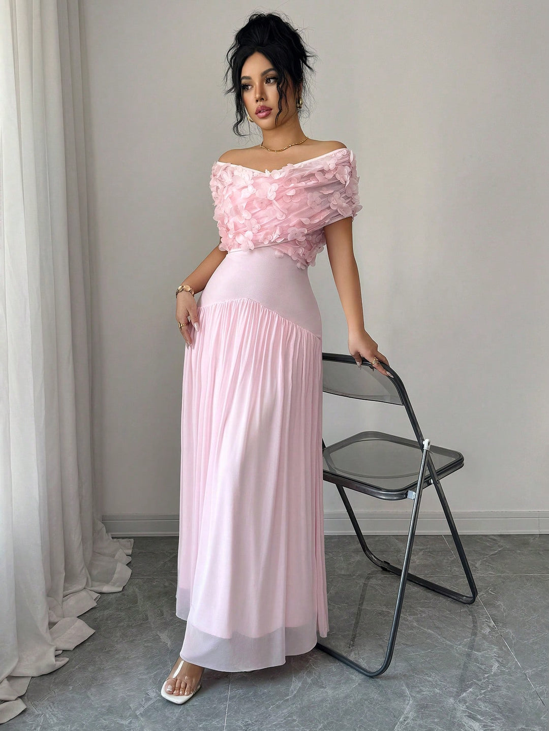 Rochie maxi SHEIN, roz