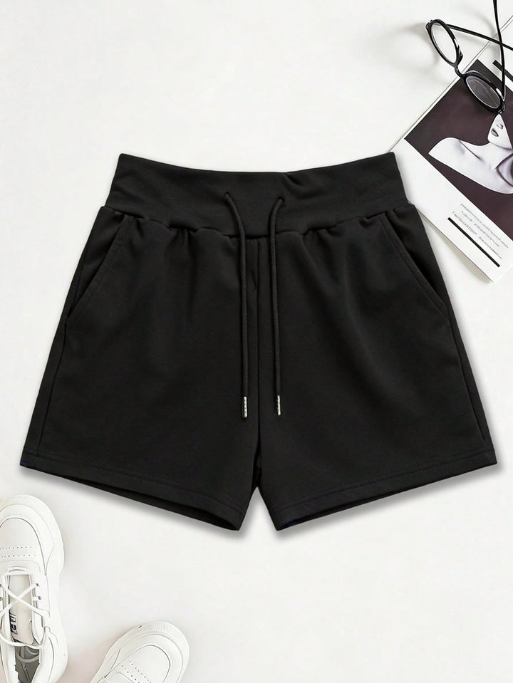 Pantaloni scurți SHEIN, negru