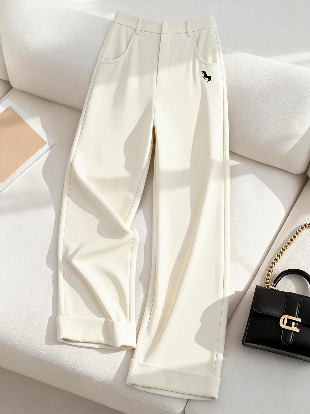 Pantaloni SHEIN, crem