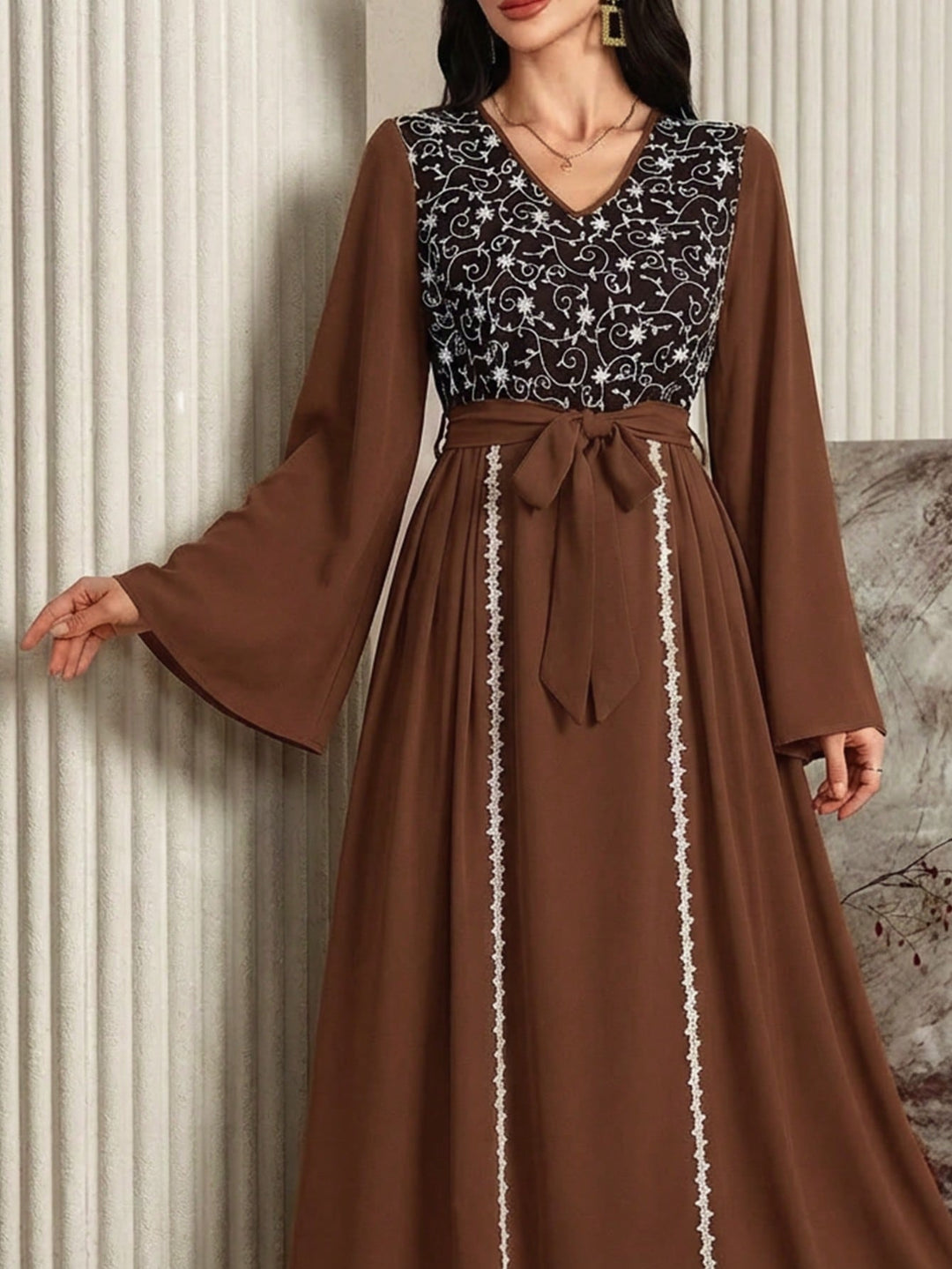 Rochie maxi SHEIN, maro