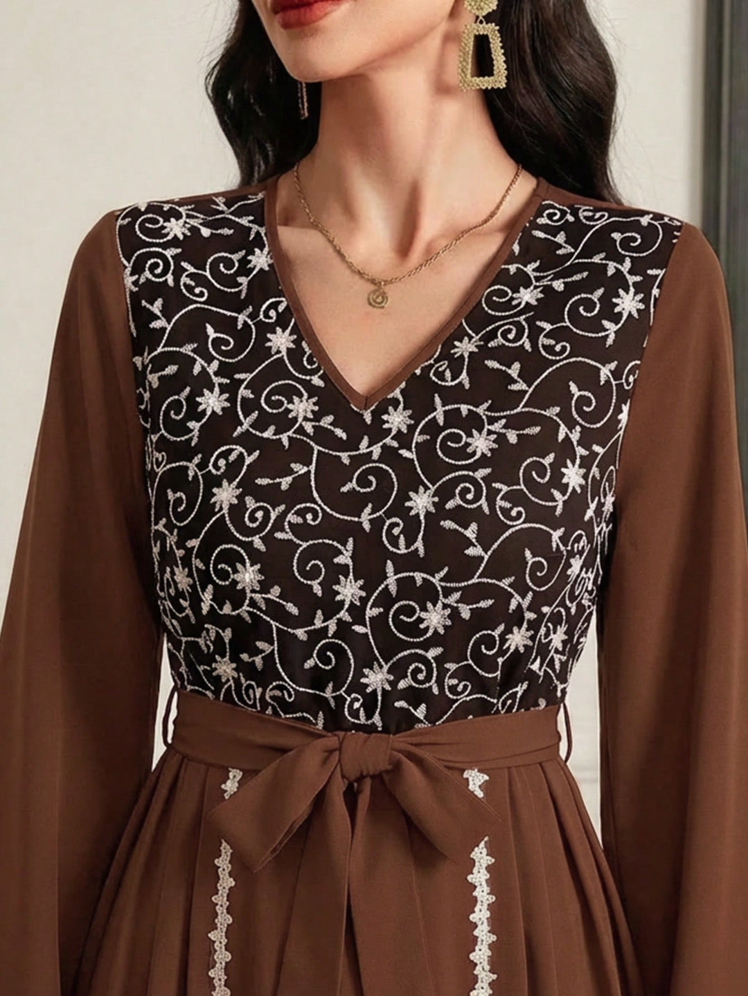 Rochie maxi SHEIN, maro
