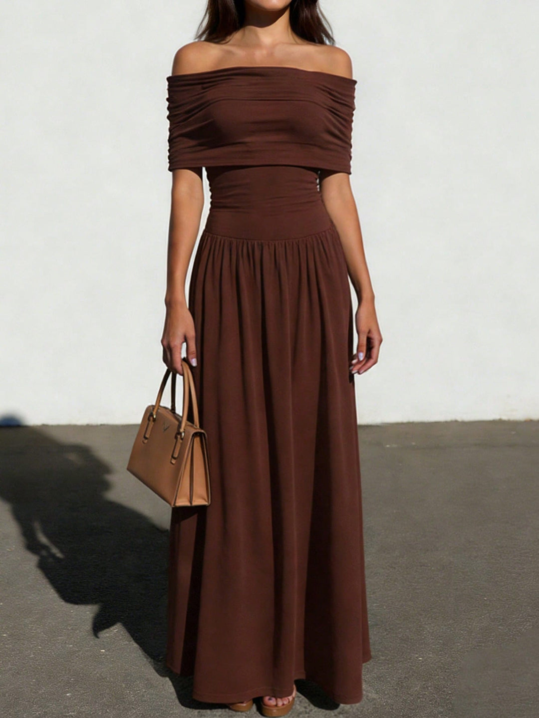 Rochie midi SHEIN, maro