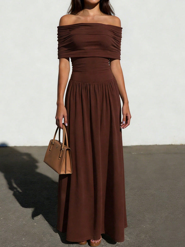 Rochie midi SHEIN, maro
