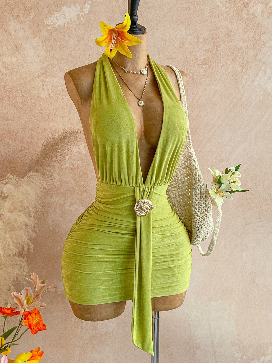 Rochie mini SHEIN, verde