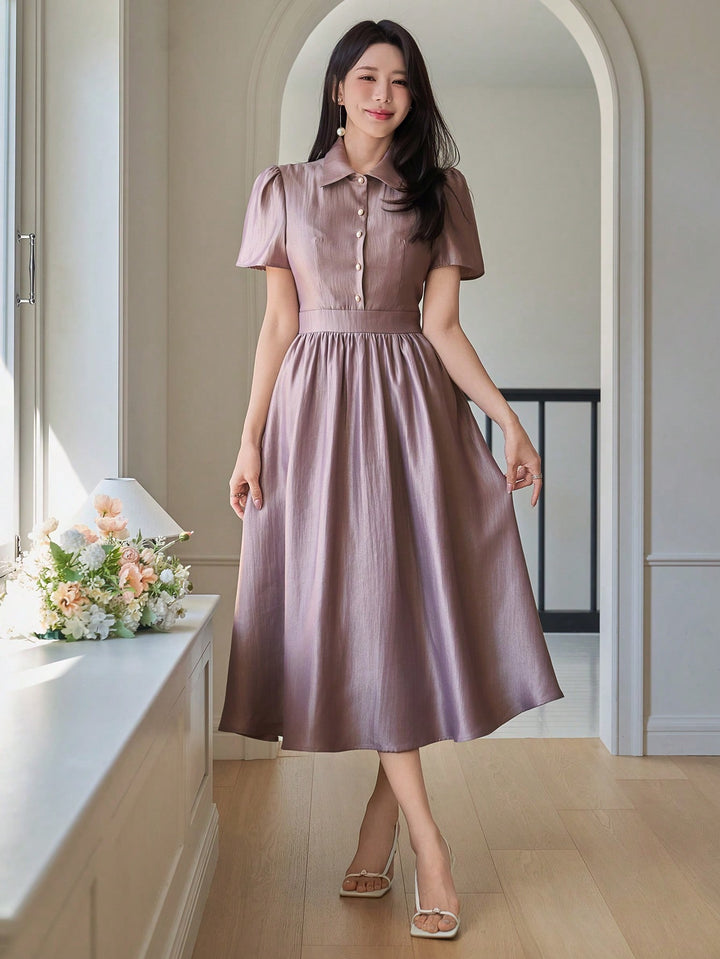 Rochie midi SHEIN, roz