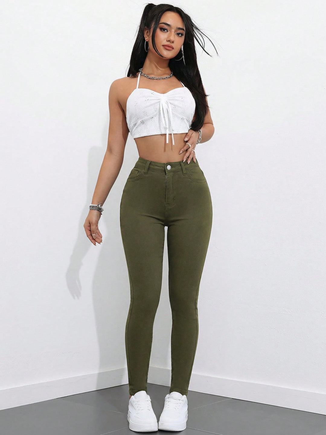 Jeans SHEIN, kaki
