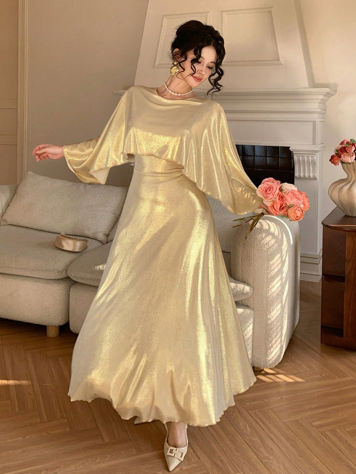 Rochie maxi SHEIN, auriu