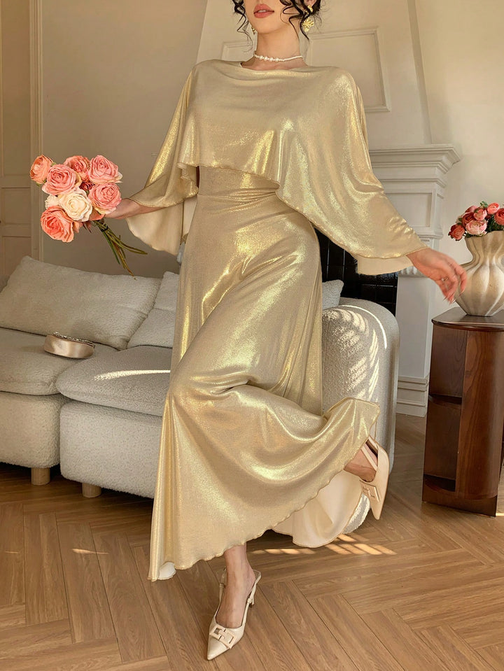 Rochie maxi SHEIN, auriu