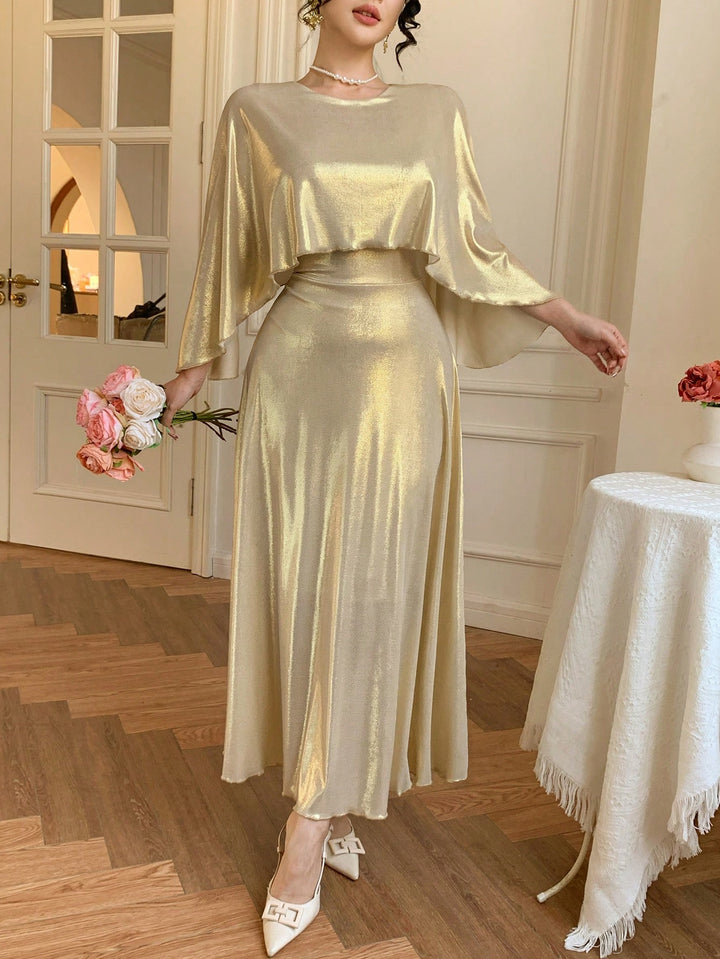 Rochie maxi SHEIN, auriu