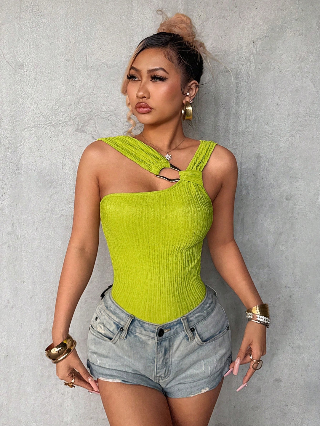 Top SHEIN, verde