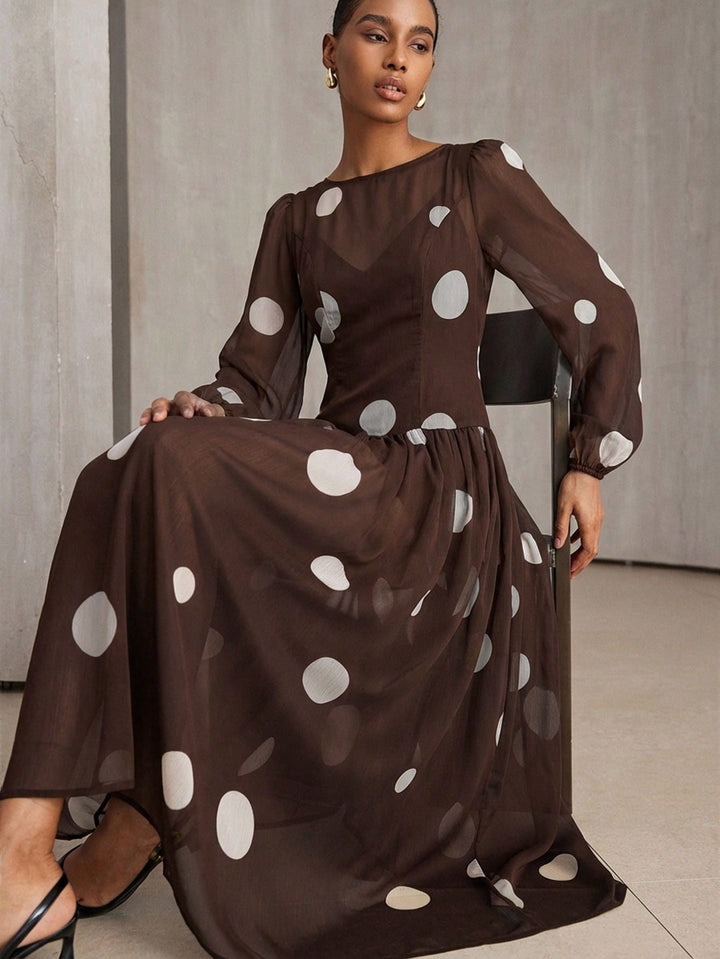 Rochie maxi SHEIN, maro