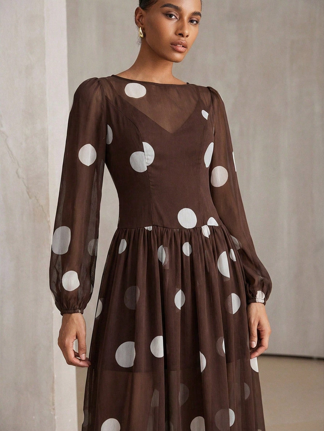 Rochie maxi SHEIN, maro