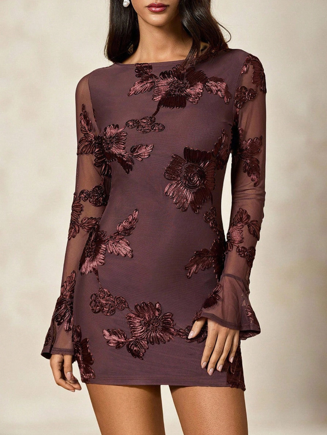 Rochie mini SHEIN, maro