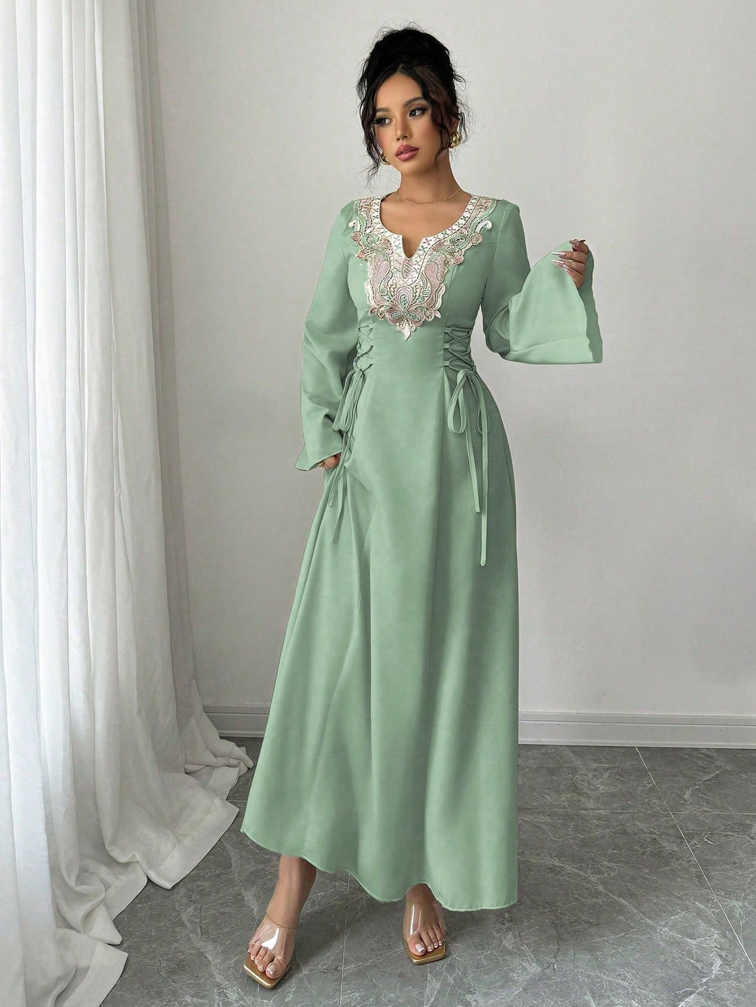 SHEIN maxi ruha, zöld
