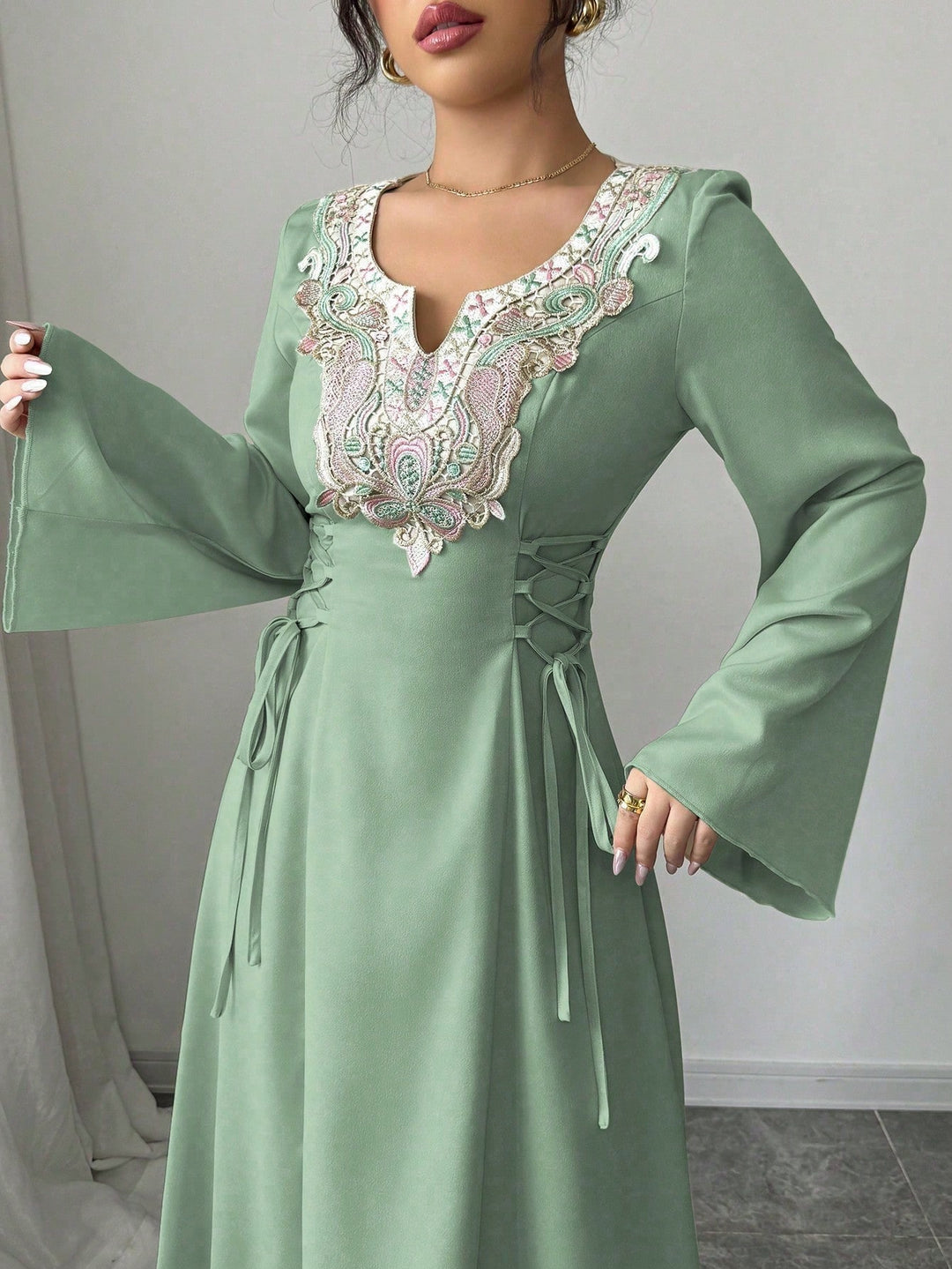 SHEIN maxi ruha, zöld