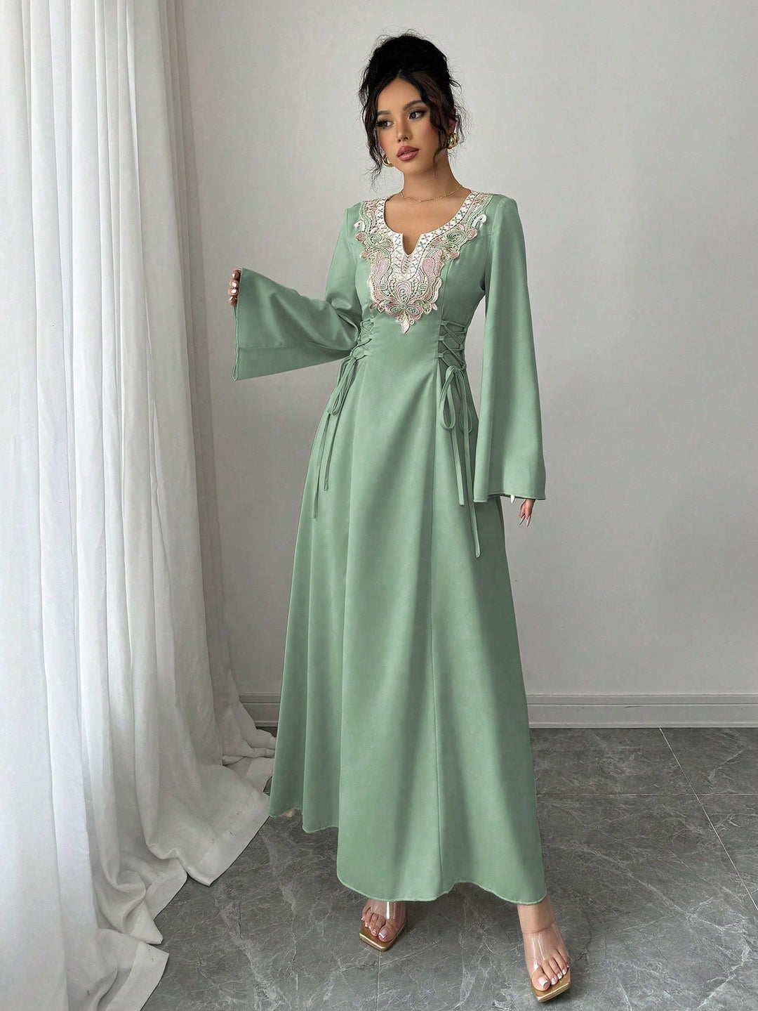 SHEIN maxi ruha, zöld