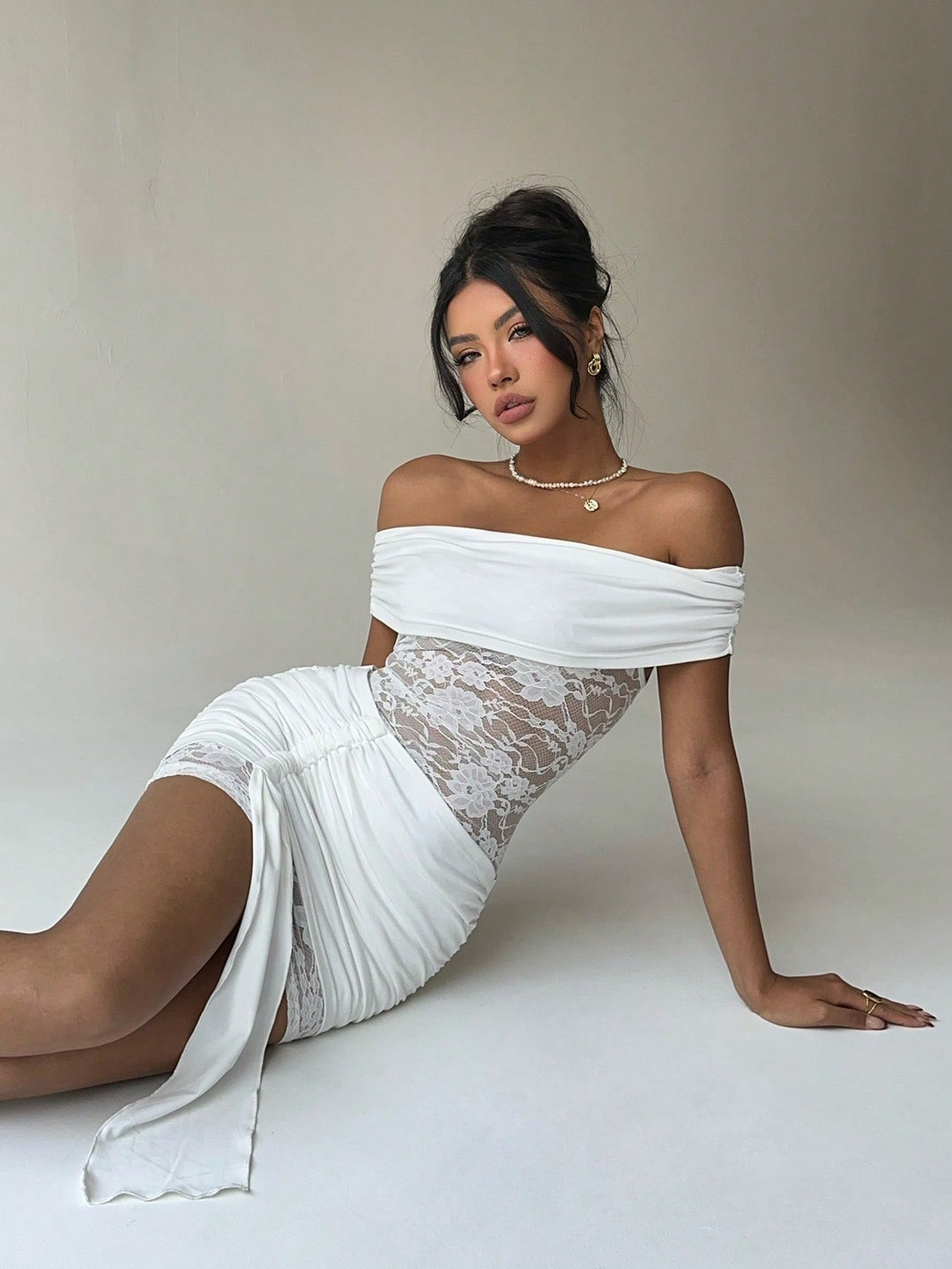 Rochie mini SHEIN, alb