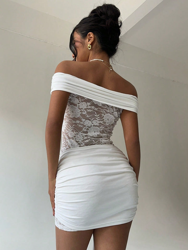 Rochie mini SHEIN, alb
