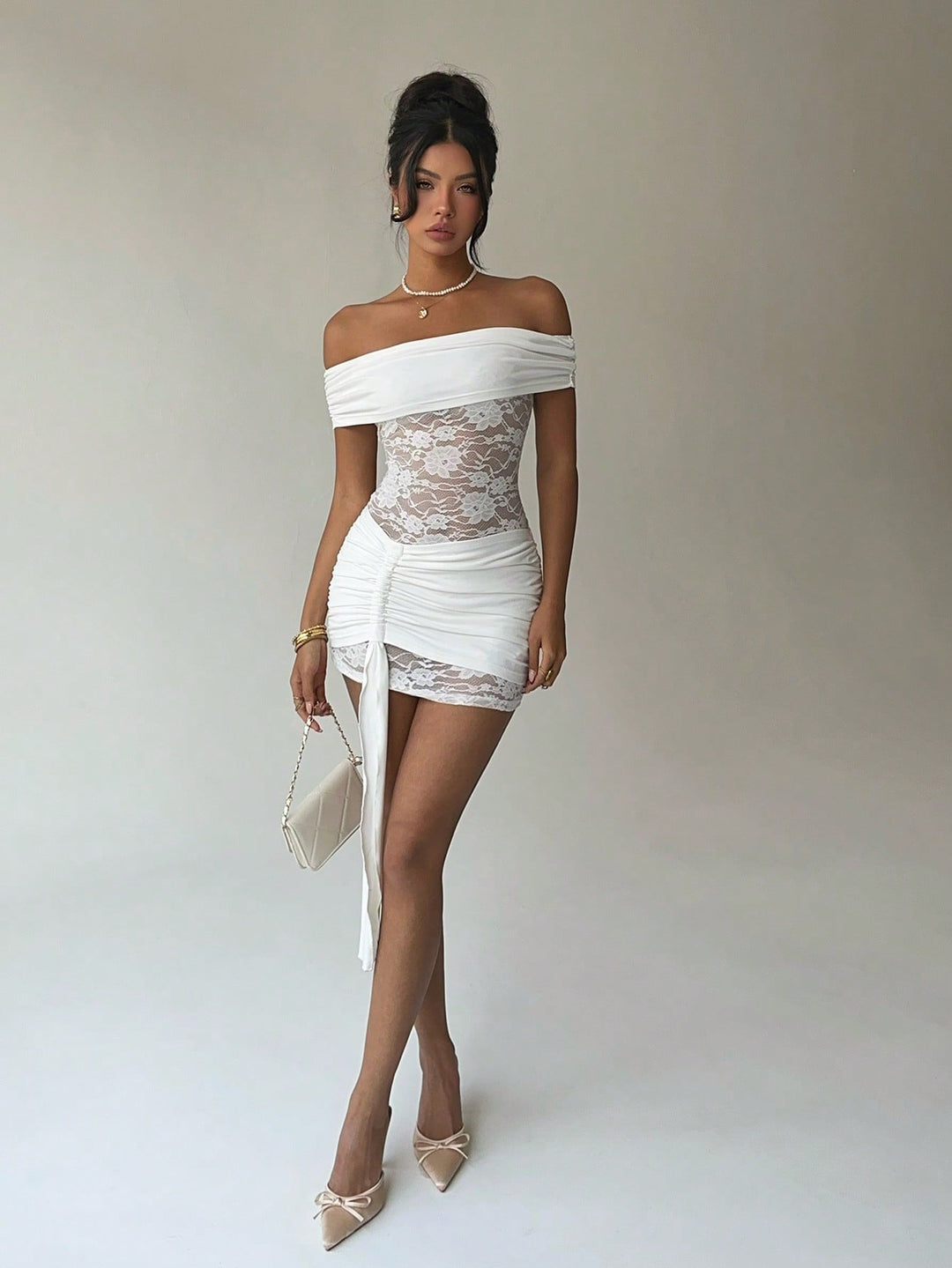 Rochie mini SHEIN, alb
