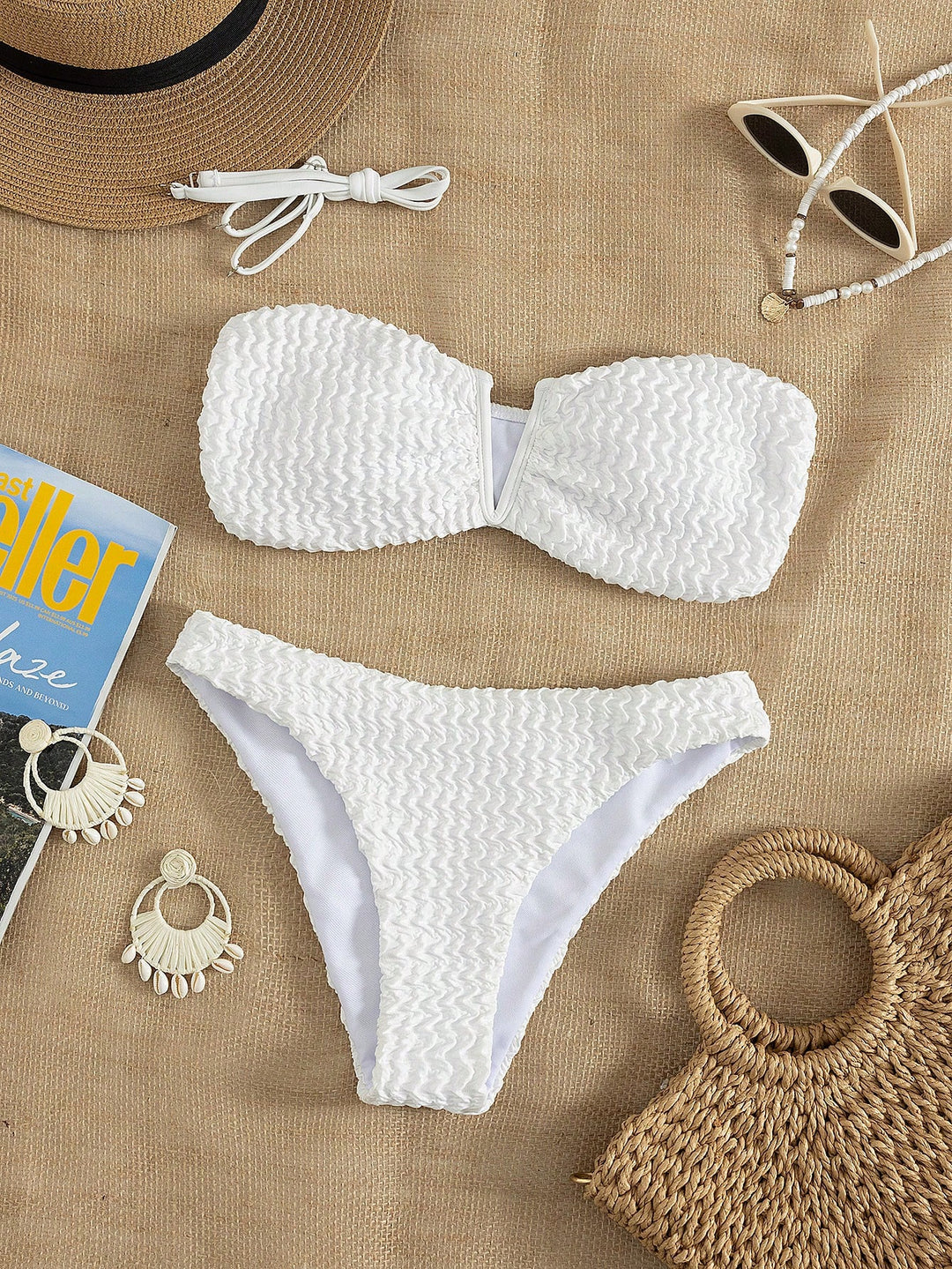 Set bikini SHEIN, alb