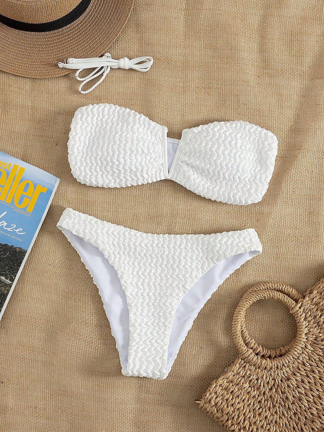 Set bikini SHEIN, alb