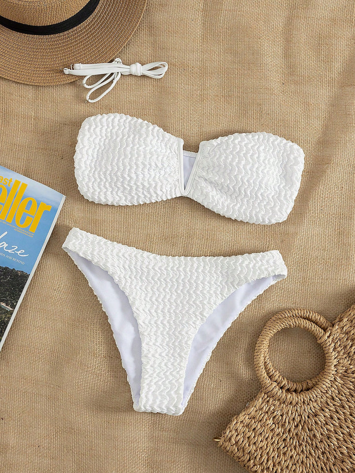 Set bikini SHEIN, alb