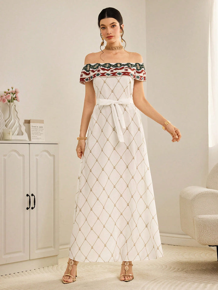 Rochie maxi SHEIN, alb