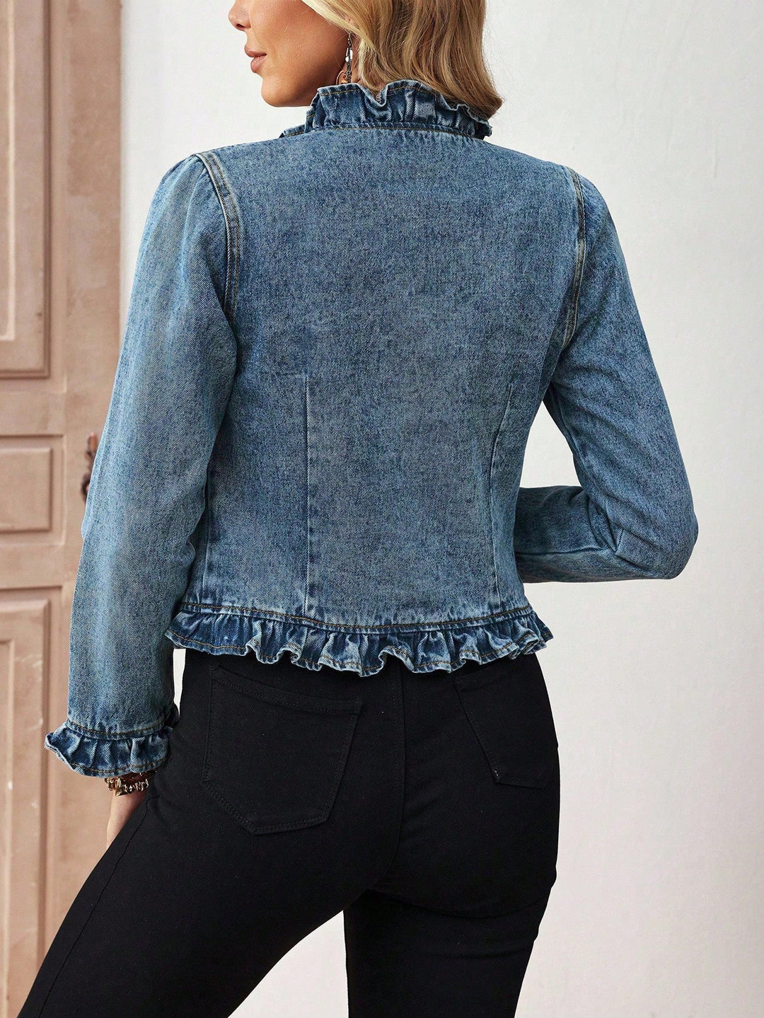Jachetă denim SHEIN, albastru